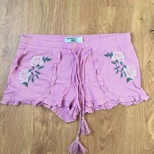 Baby Pink Linen Shorts